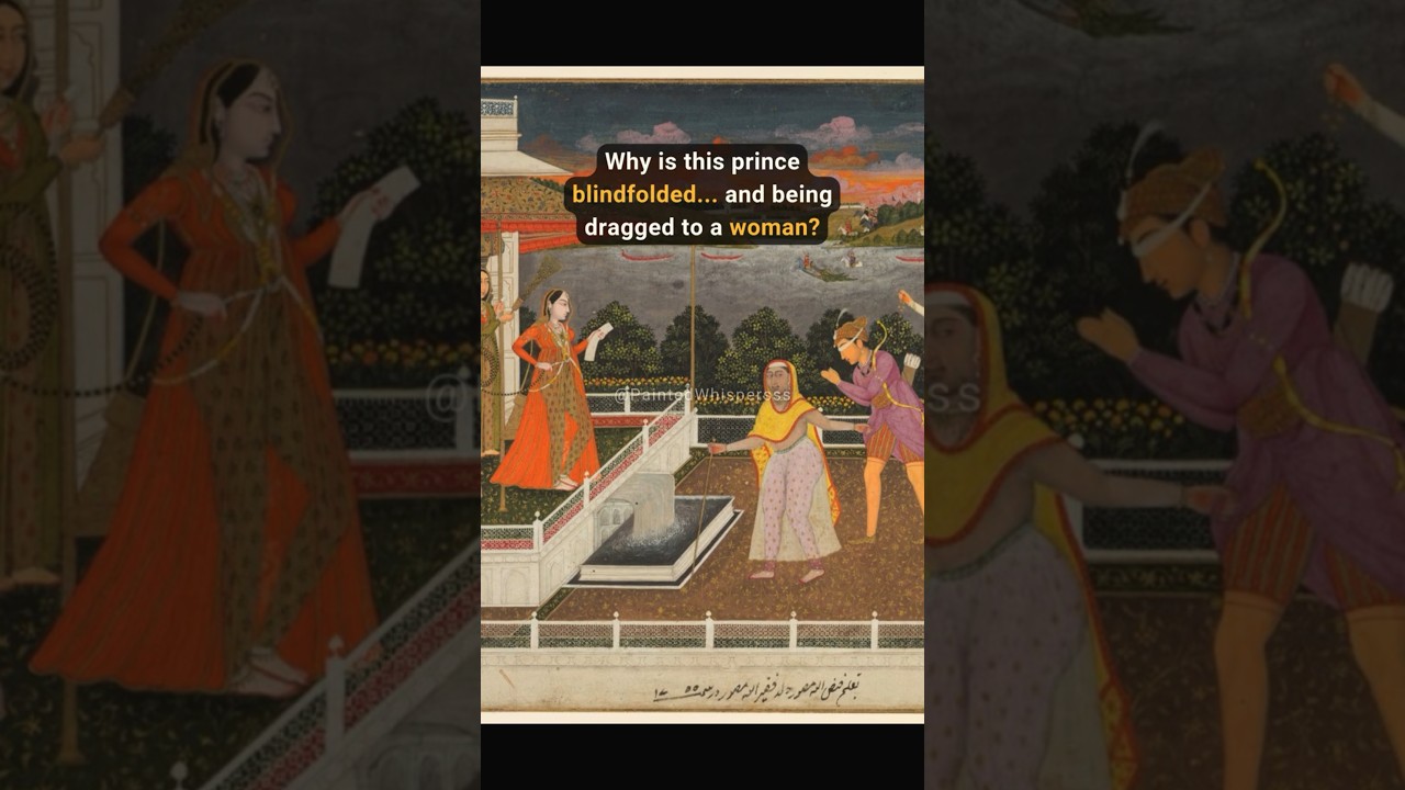 Why is this prince blindfolded before a princess? 