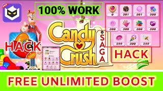 How to hack Candy Crush Saga 2022 | Unlimited booster | 😱 Easy Hacking trick 🤡 #candycrushsaga screenshot 1