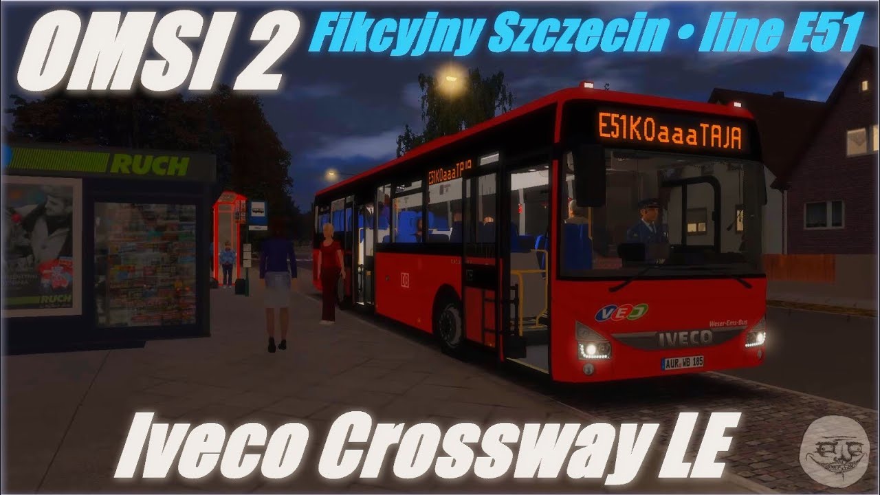 OMSI 2 • Fikcyjny Szczecin (line E51) • Iveco Crossway LE