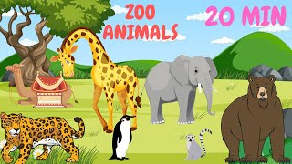 Animals in the zoo | Learning About Zoo Animals | 20 Min | KIDS WITH MIA  #animals  #kidsvideo