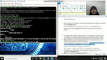 Lab 21.2.10 - Encrypting and Decrypting Data Using OpenSSL