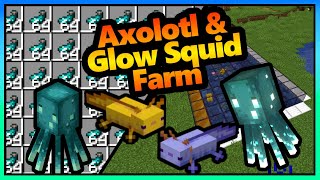 Minecraft Axolotl & Glow Squid Farm | 1400+ / Hour | 1.20 - 1.21+