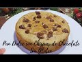 Pan Dulce Esponjoso con Chispas de Chocolate 🎅Sin Azúcar/Sin Harina/Sin Aceite/Receta Rápida y Fácil
