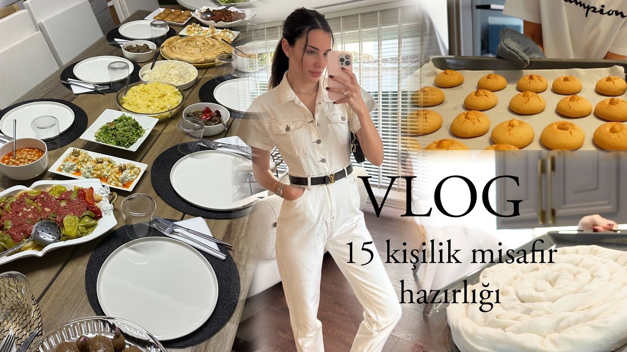 15 KİŞİLİK MİSAFİR HAZIRLIĞI ????️ ⎜10 çeşit yemek , şekerpare ???? DETAYLI İKRAMLIK TARİFLER ???? VLOG 15 KİŞİLİK MİSAFİR HAZIRLIĞI ????️ ⎜10 çeşit yemek , şekerpare ???? DETAYLI İKRAMLIK TARİFLER ???? VLOG