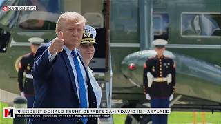 🇺🇸 President Trump Travels to Bedminster for Weekend after Cabinet Meeting at Camp David [LIVE]