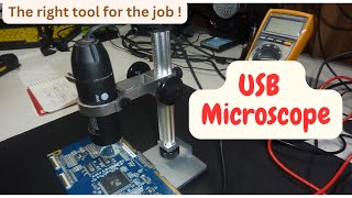 USB Microscope for Electronics - Bench Magnifying Glass