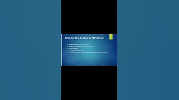 Oracle ERP Cloud Overview