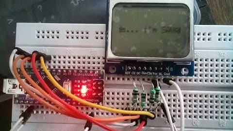 Nokia 5110 lcd module with arduino nano -3