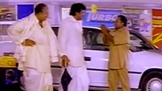 Sneham kosam movie|| chiranjeevi ,gundu hanmantha rao comedy at car showroom