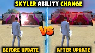 OLD SKYLER VS NEW SKYLER ABILITY TEST | SKYLER ABILITY CHANGE - GARENA FREE FIRE