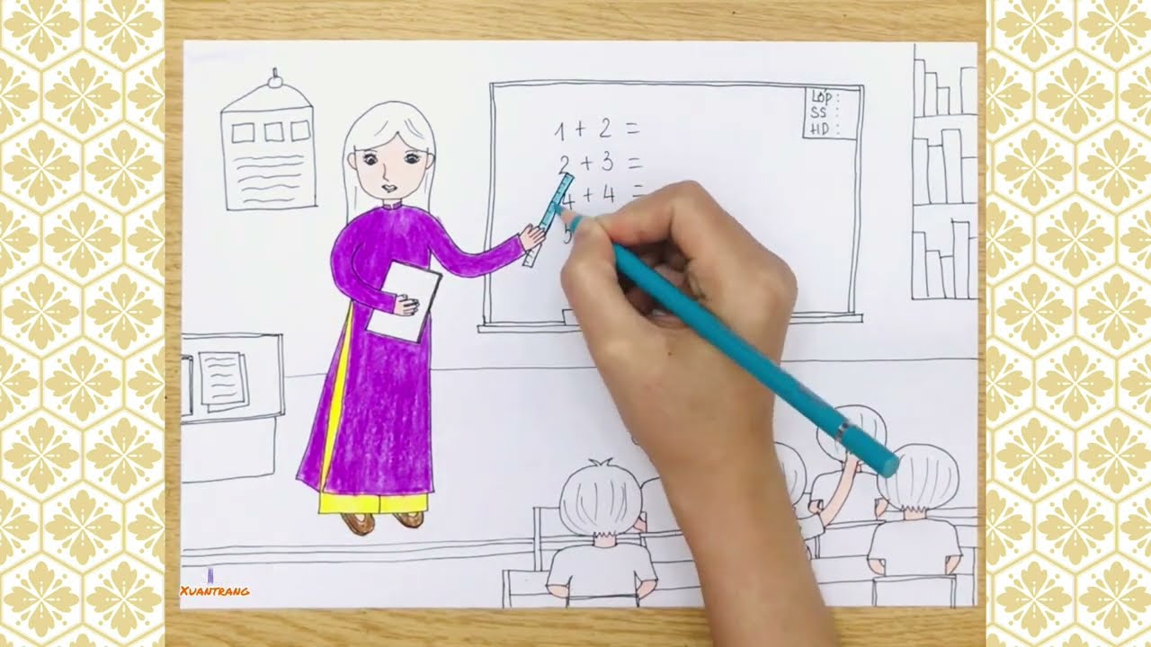 Vẽ Tranh Lớp Học Đơn Giản | How To Draw Class Easy | Tranh Vẽ Về Lớp Học  Đơn Giản Nhất | Vẽ Lớp Học - Youtube