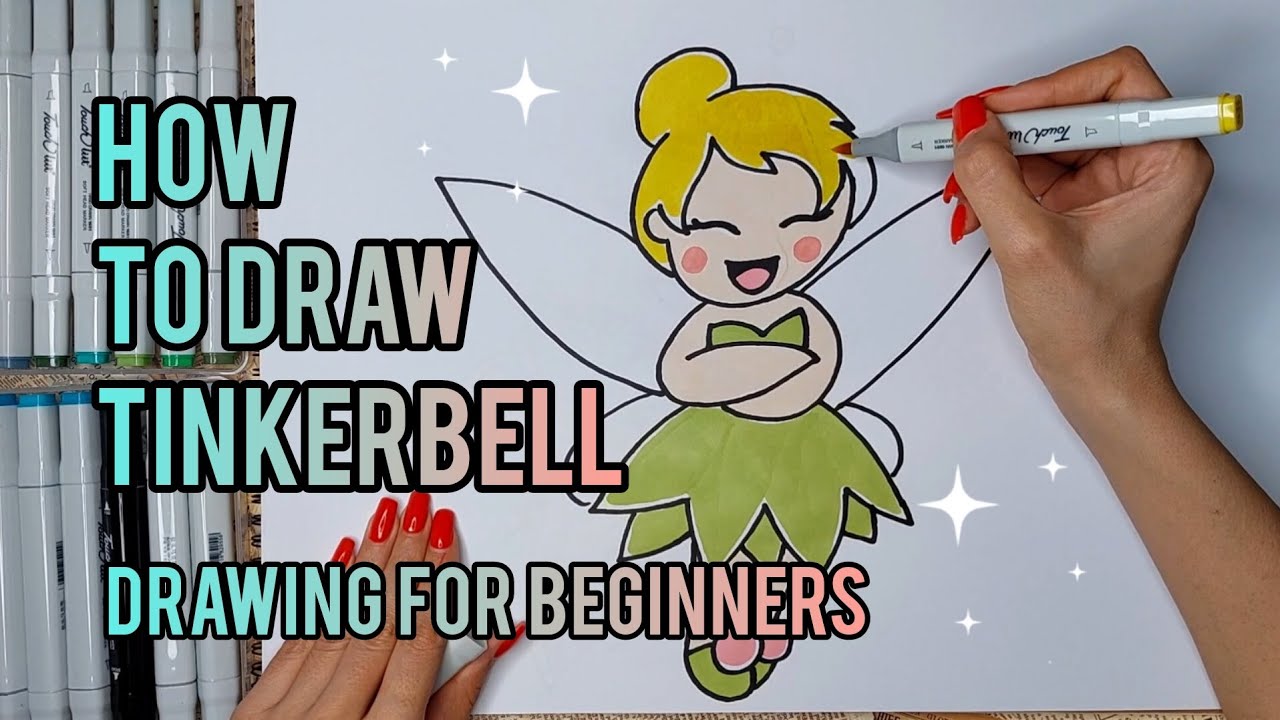 How to draw Tinkerbell / Step by step / Drawing and Colouring - YouTube