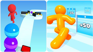 Tall Man 3D Vs Stack Rider 3D 🟤⚫️New Levels Big New Update Max Walkthrough Android iOS Gameplay