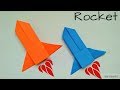 Origami rocket  how to make a paper rocket launcherspaceship  easy origami rocket instructions