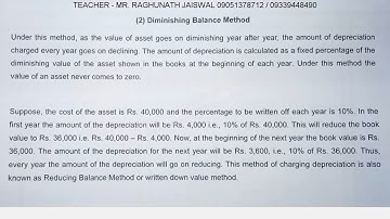 Diminishing balance method depreciation accounting | financial statements | accounting videos