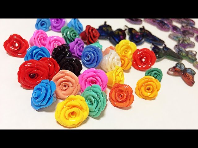 樹脂粘土】薔薇っぽいの作ってみた【UVレジン】@ヤマイ - YouTube