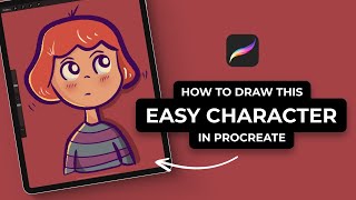 How To Draw An Easy Cartoon Character In Procreate (#Shorts) screenshot 1