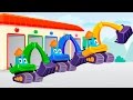 Мультфильмы - Учим английский язык для детей! Цвета для детей с машинками у новом видео 2017 года