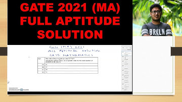 GATE Mathematics (MA) 2021 Full Aptitude (Part 1) Solution| Q. No. 1 to 10| 15 marks