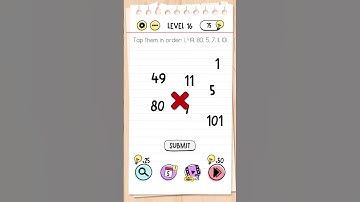 Tap them in order : 1, 49, 80, 5, 7, 11, 101 brain test level 16 #braintest #brainchallenge