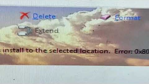 windows is unable to install to the selected location error 0x80300024