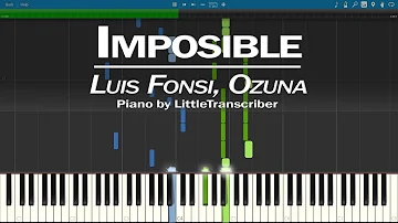 Luis Fonsi, Ozuna - Imposible (Piano Cover) Synthesia Tutorial by LittleTranscriber