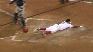 MIL@CIN: Hamilton scores from first on Votto's single