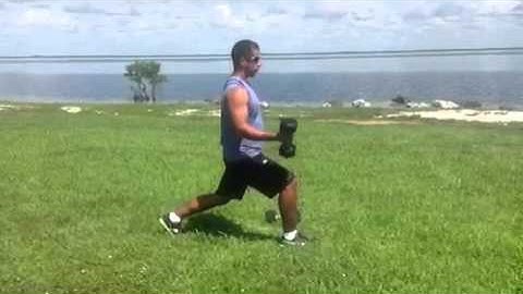 Isometric Split Squat to Single Arm Bicep Curl