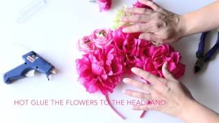 Frida Kahlo Inspired Flower Headband Craft for Kids