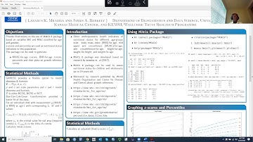 useR! 2020: MUACz: Generating MUAC and BMI z-scores and Percentiles (L. Mramba), poster
