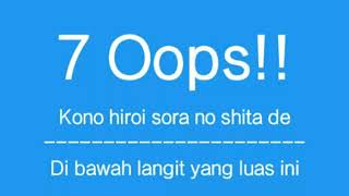 Kono hiroi sora no shita de - 7 Oops!! Indonesia lirik