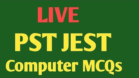 Live PST JEST || The Most Important Class || Computer Science MCQs ||