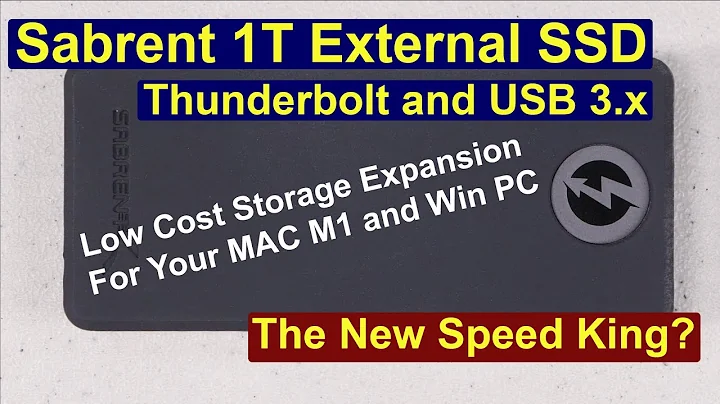 Sabrent 1T Thunderbolt and USB SSD External SSD - Extend Your Storage!