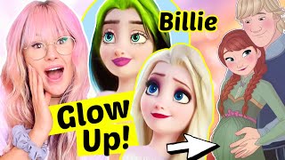 Kranke Disney GLOW Ups ⬆️ Elsa Umstyling zu Billie Eilish| ViktoriaSarina