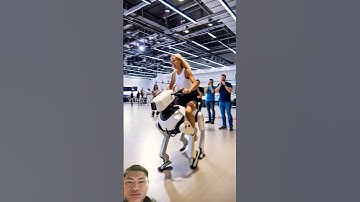 2025 Robot Expo Quadruped Robot Driving Test.#robot #humanoid #robotics #quadrupedrobot #realrobot