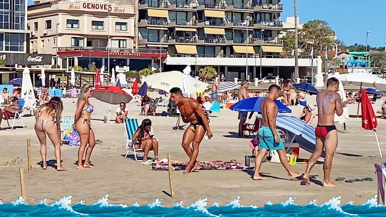 Walking Topless Beach