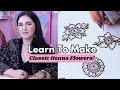 The easiest way to draw a henna flower  realtime henna class