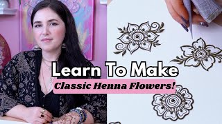 The Easiest Way To Draw A Henna Flower 🌸 Real-Time Henna Class