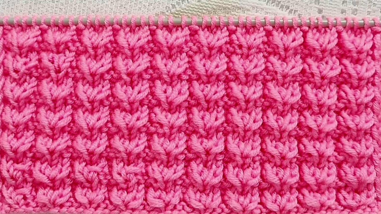 #تريكو #knitting #triku #غرزة الازهار المجسمة تصلح لجميع مشاريع التريكو /بلوفر/ جاكيت/شال/ قبعة 