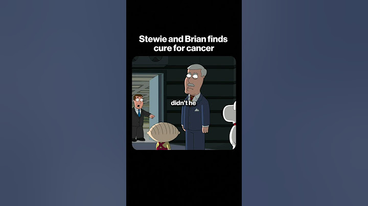 Stewie and Brian finds cure for cancer