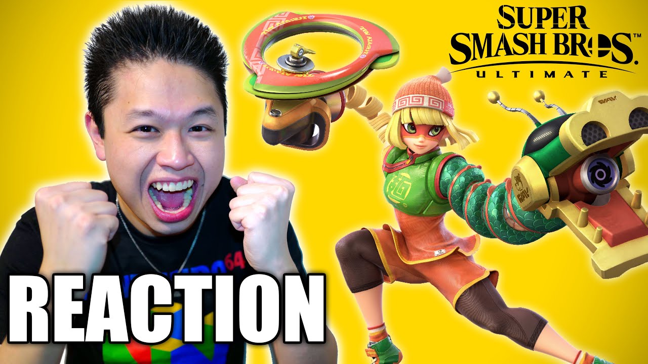 REACTION MIN MIN ARMS Fighter REVEAL for Super Smash Bros Ultimate