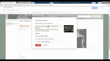 Google Sites: Adding Youtube video