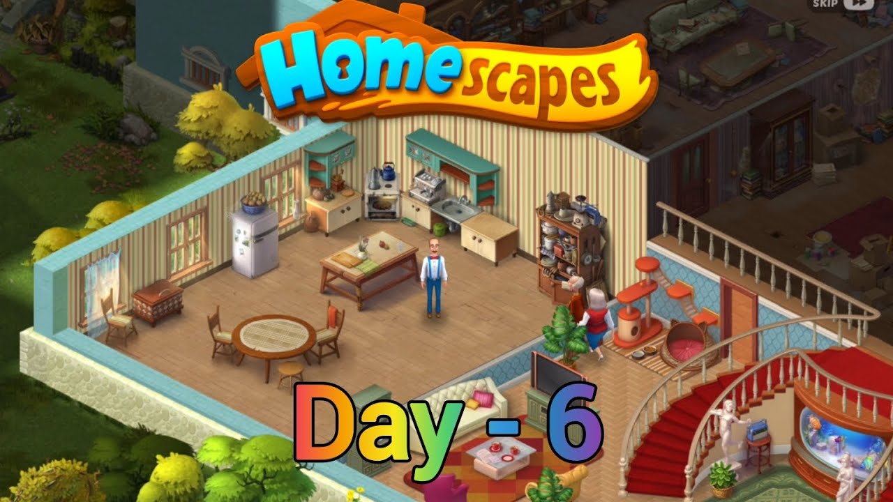 Homescapes Gameplay | Day 6 | Kitchen Restoration Begins! 🍽️ First Fixes & Design Choices