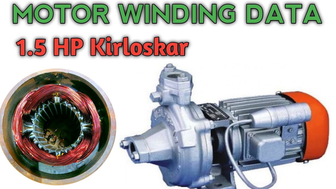 Motor winding data 1.5 hp Kirloskar motor winding dataMotor winding1