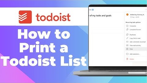 How to Print a Todoist List