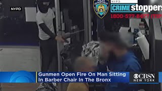 Caught On Video: Gunmen Open Fire On Man Sitting In Barber Chair In The Bronx