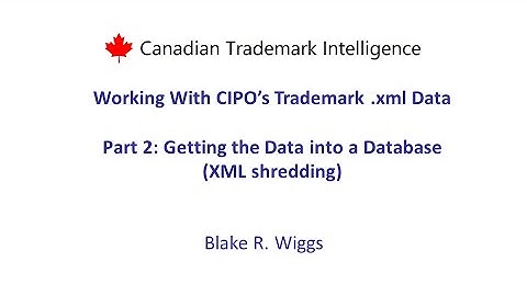 Part 2 - Getting the data into a database (XML Shredding)