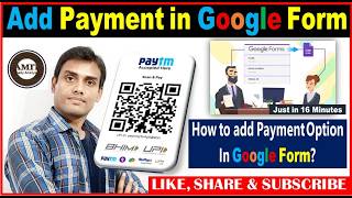 Add Payment Option in GOOGLE Form || By Amit Sir