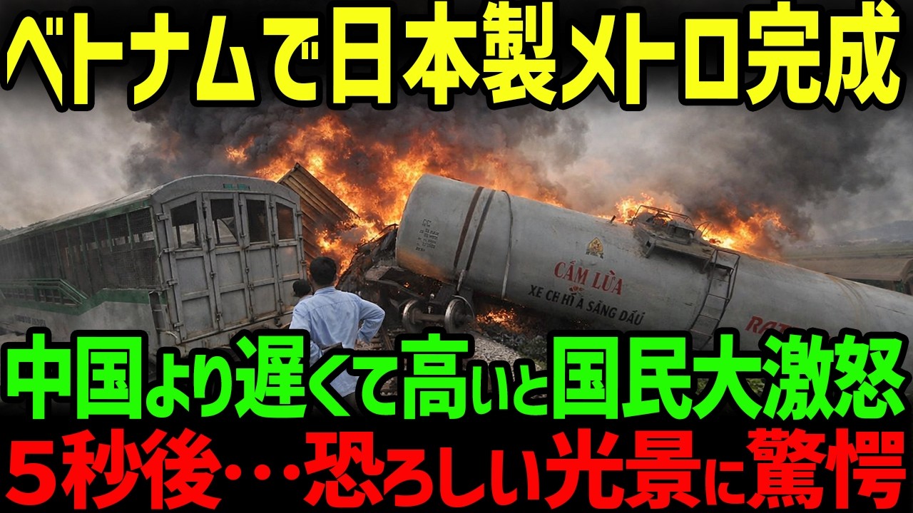 【海外の反応】「中国と日本では格が違う」ついに完成したベトナム地下鉄、その差なんと43兆円で国民が激怒している驚愕の理由・・・