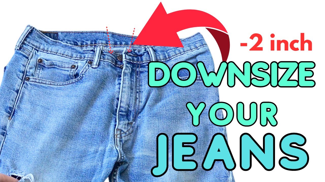 A sewing trick on how to take in the waist of jeans simply - to fit  perfectly! 